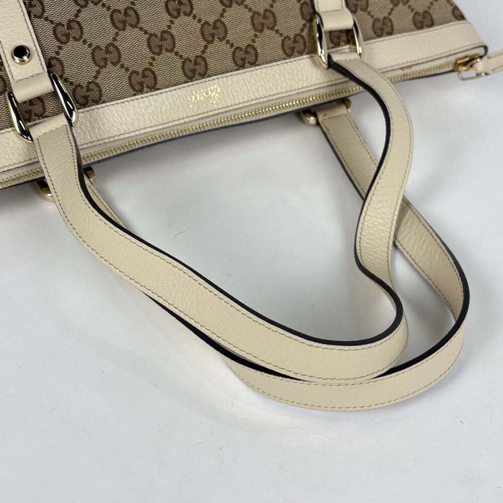 GUCCI Authentic Cream Canvas Tote Bag - Picture 7 of 9